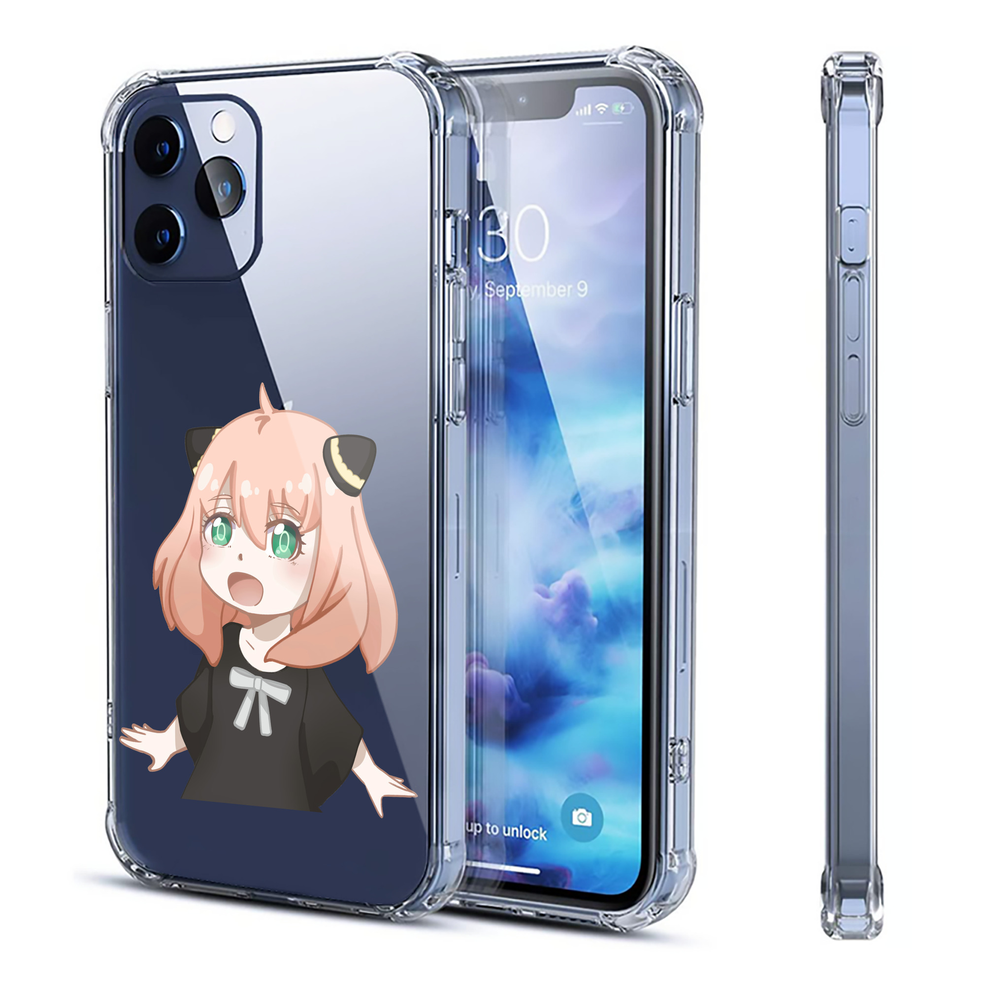 （画像用） SPY×FAMILY间谍家家酒 【iPhone 12シリーズ対応】透明スマホケース（クリアソフトケース）